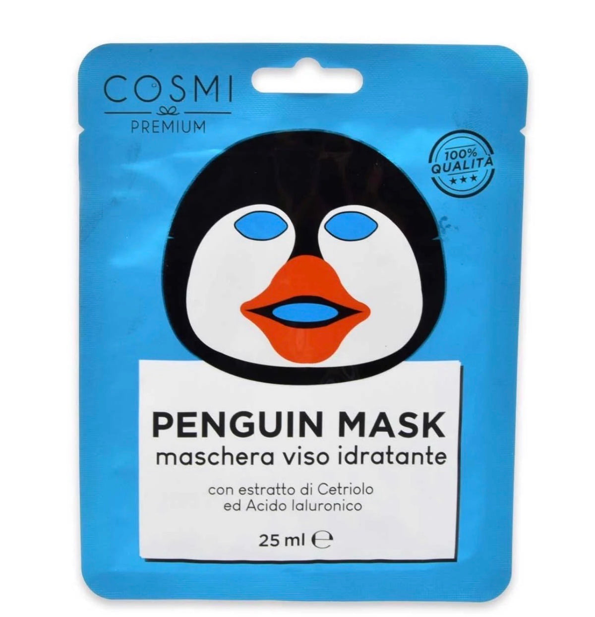 Mascarilla facial pingüino