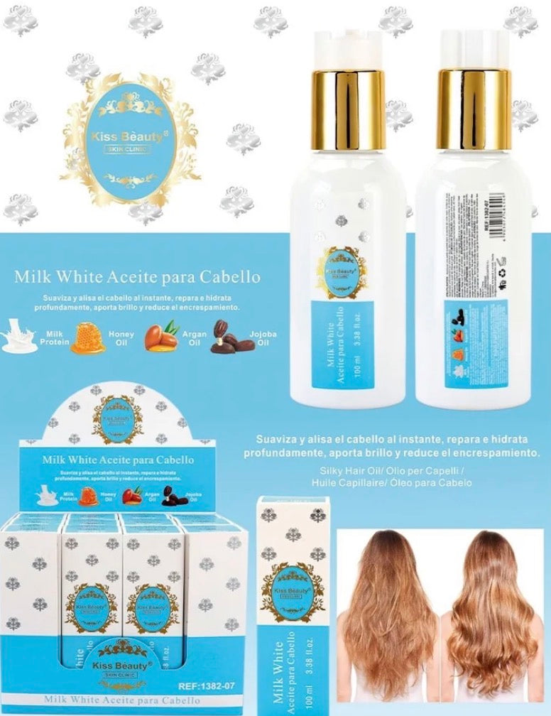 Aceite para cabello milk white
