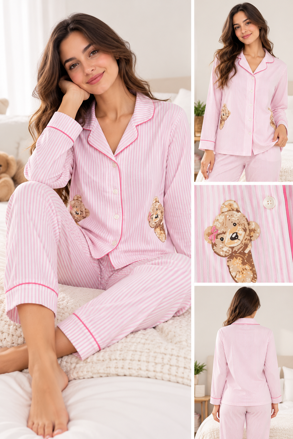 Pijama oso botones