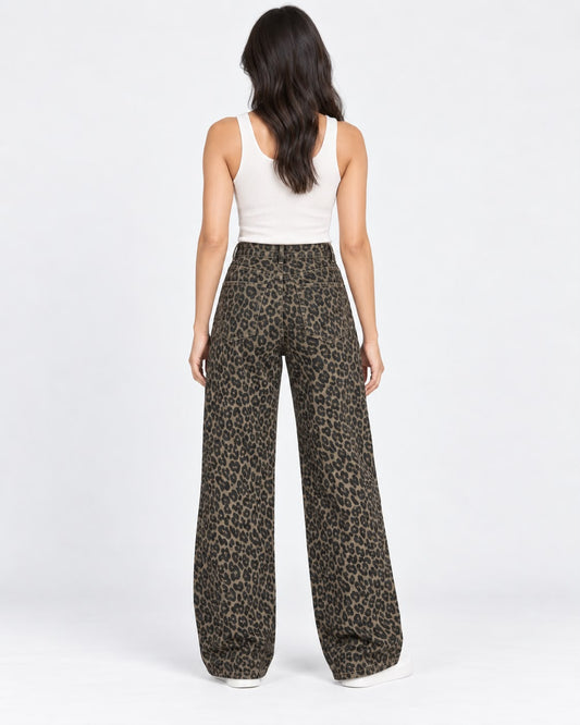 Vaquero leopardo marrón