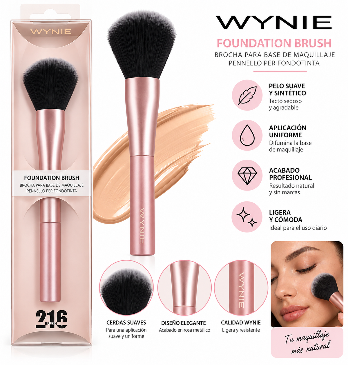 Brocha para maquillaje