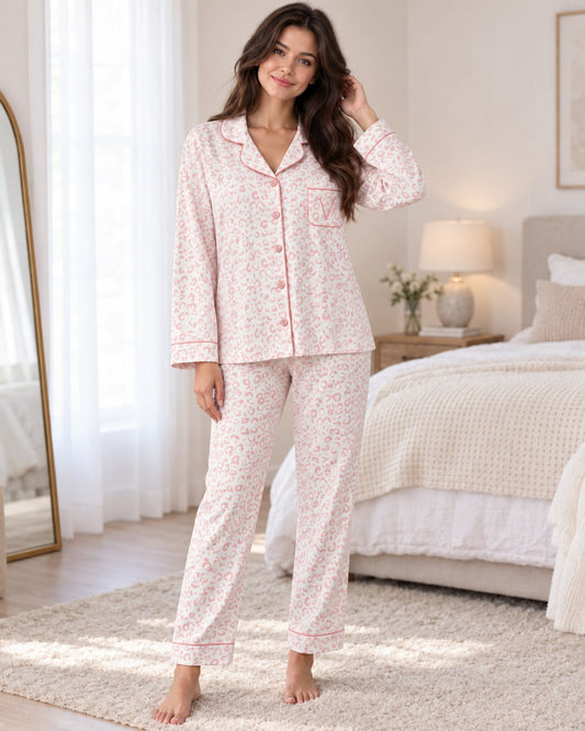 Pijama leopardo botones Vicky