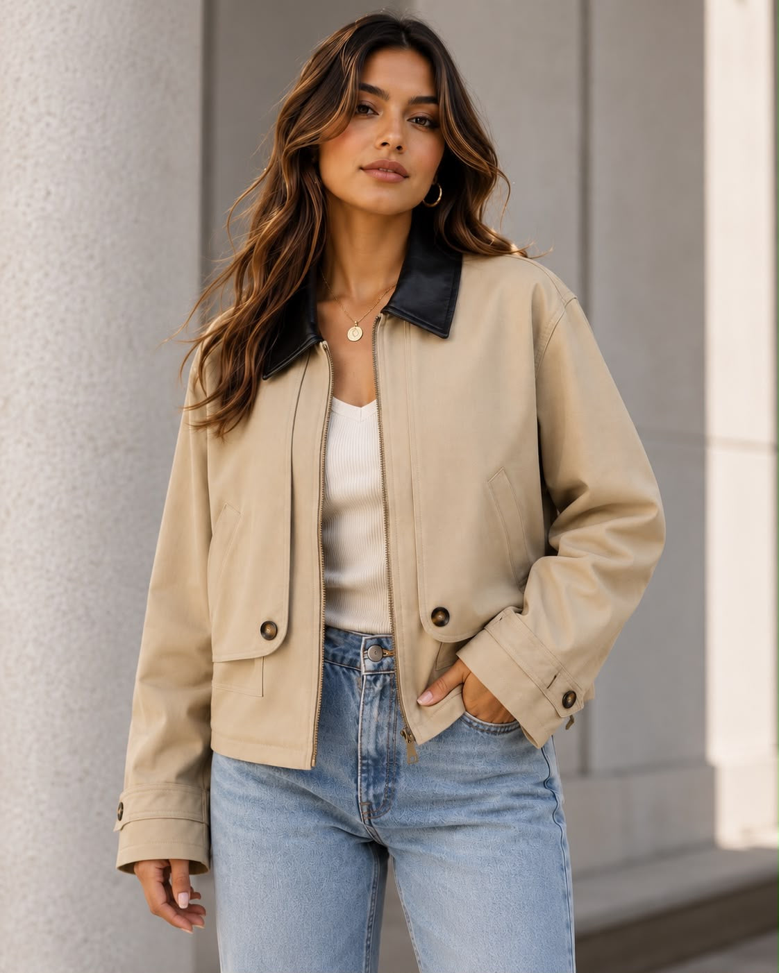 Chaqueta estilo barbour