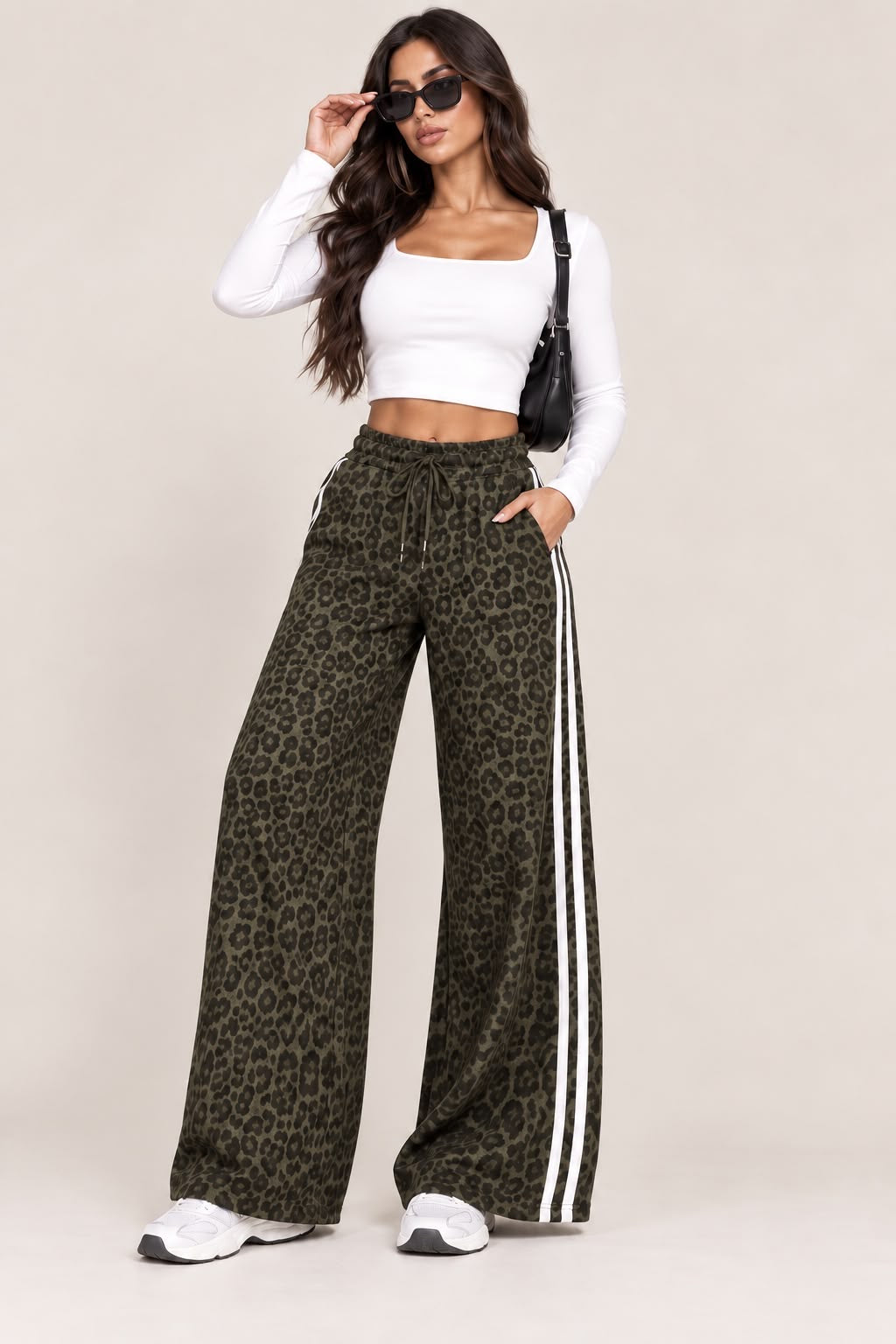 Pantalón leopardo rayas