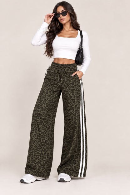 Pantalón leopardo rayas