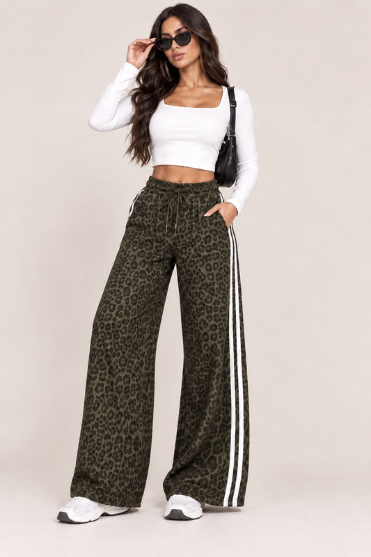 Pantalón leopardo rayas
