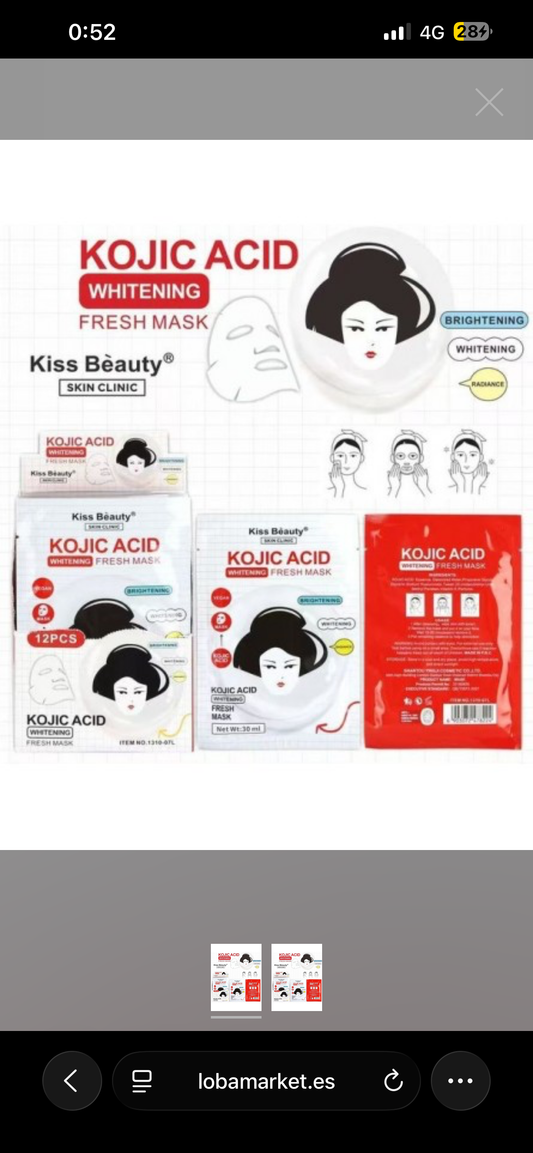 MASCARILLA FACIAL ACIDO KOJICO