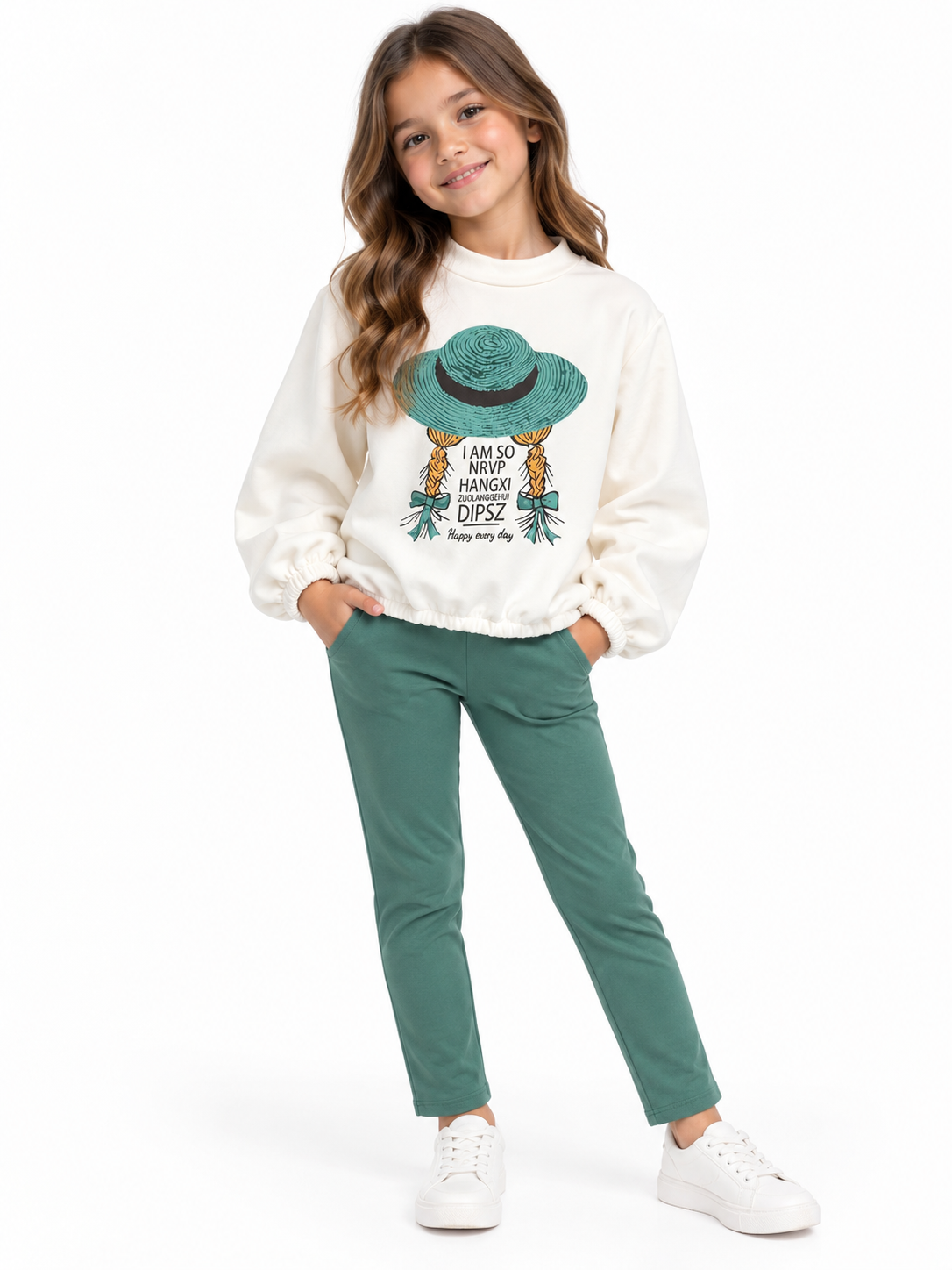 Conjunto niña sombrero