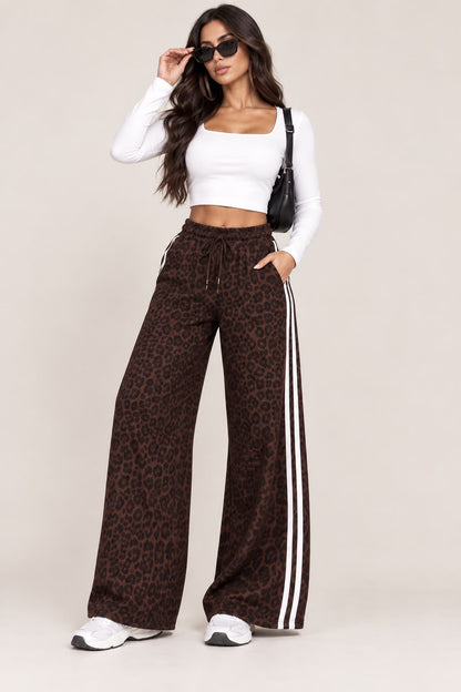Pantalón leopardo rayas