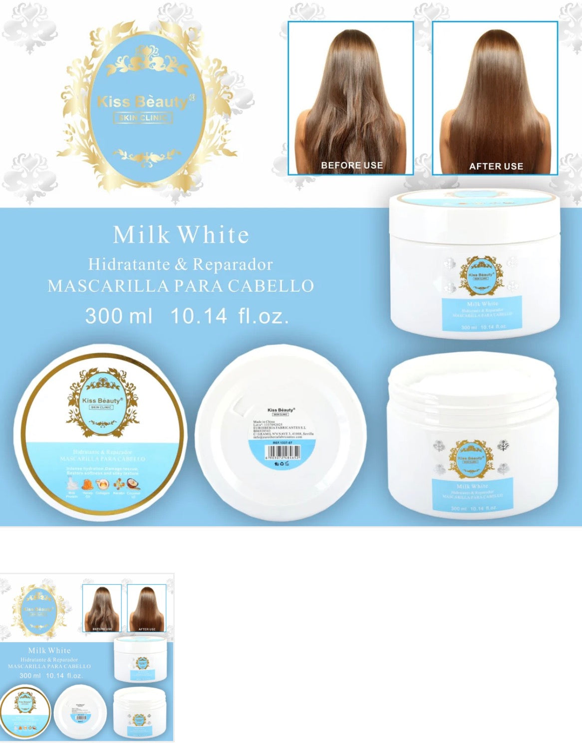 Mascarilla para pelo milk white