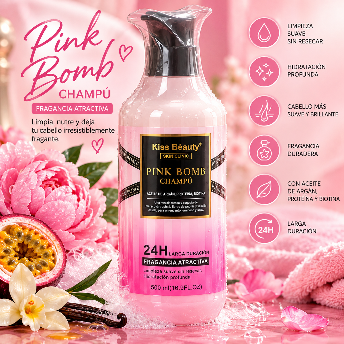Champú pink bomb