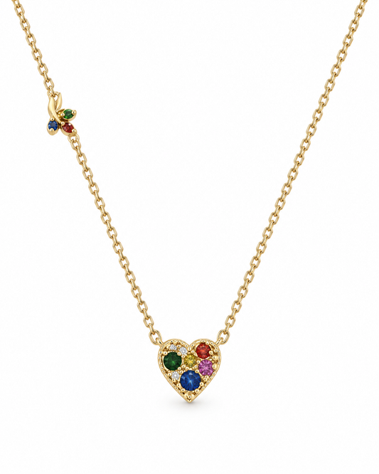 Collar corazón colores