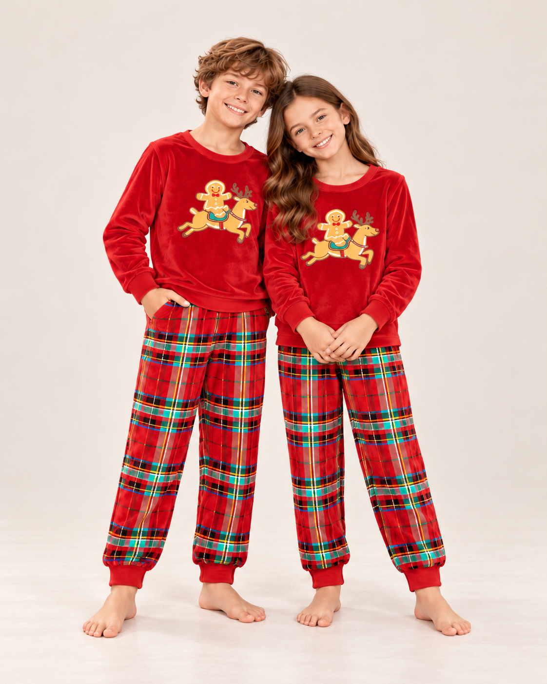 Pijama de Navidad Jengibre rojo · infantil