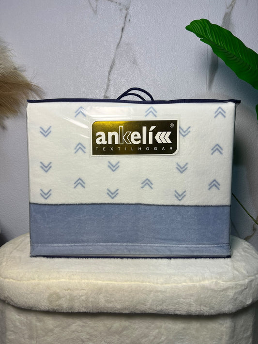 Sábanas de coralina Ankeli con flechas azules