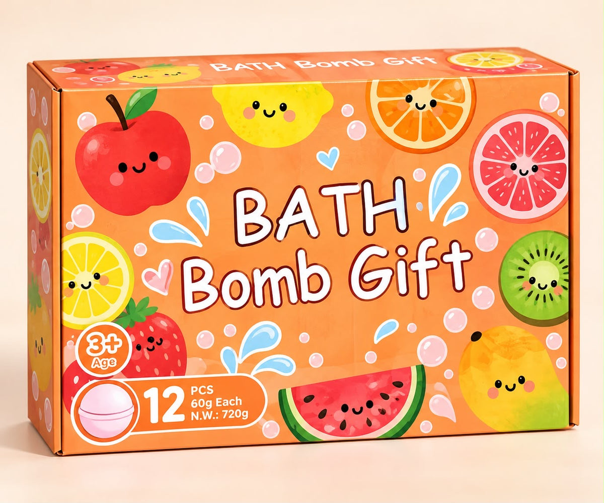 Caja regalo de 12 bombas de baño con sorpresa