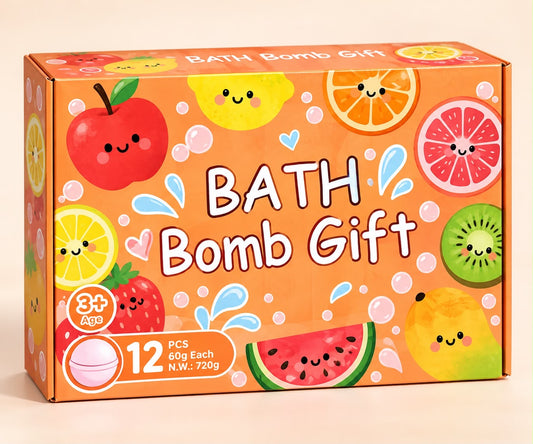 Caja regalo de 12 bombas de baño con sorpresa