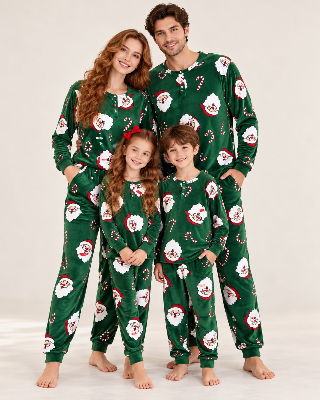 Pijama verde de Navidad de Papá Noel